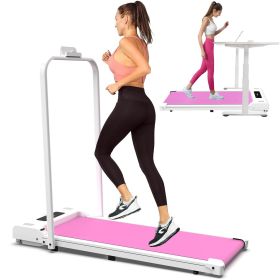 Under Desk Treadmill, Walking Pad, 2 in 1 Portable Treadmill with Handle Remote Control LED Display, Walking Jogging Machine for Home Office Use(265 l