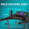 250LBS Folding electric treadmill Bluetooth APP support walking aerobic training 12 preset program 5in-LCD display 2.5HP motor home / office adult men