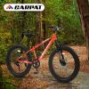 S24109 Elecony 24 Inch Fat Tire Bike Adult/Youth Full Shimano 7 Speeds Mountain Bike, Dual Disc Brake, High-Carbon Steel Frame, Front Suspension, Moun