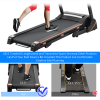 Folding Electric Treadmill 330 LBS 14.8KM/h Aerobic Training Running Fitness LCD Display 5in 3.5HP Motor, Tting Medium Treadmill Home / Office adult m