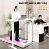 Under Desk Treadmill, Walking Pad, 2 in 1 Portable Treadmill with Handle Remote Control LED Display, Walking Jogging Machine for Home Office Use(265 l