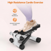 Pink Sports Stepper, Resistance belt stair Stepper 330 lb Load Mini Stepper LED Display Hydraulic Fitness Stepper Home and garage gym exercise squat a